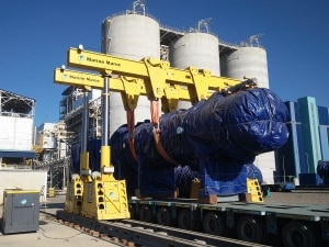Power Plant Heaters Installed with a Telescopic Hydraulic Gantry