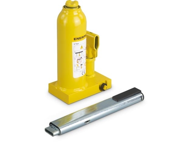 5.91 Inch Stroke 5 Ton Capacity Enerpac GBJ005A Hydraulic Industrial Bottle Jack Overload Safety Relief Valve 