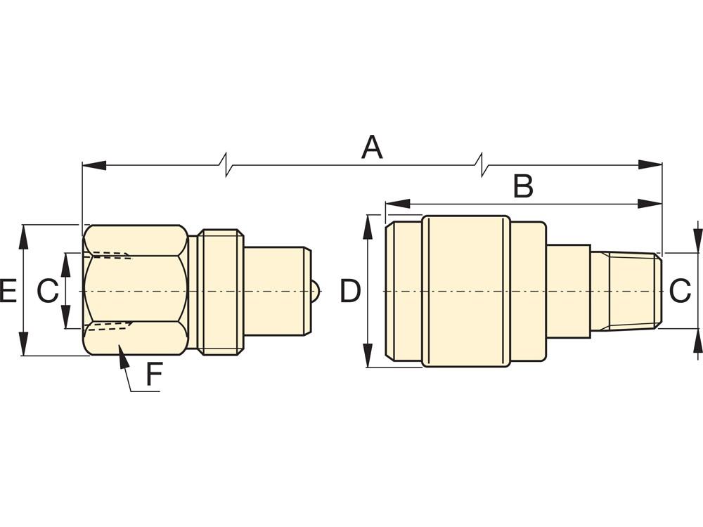 A630, Regular Hydraulic Coupler, Complete Set | Enerpac