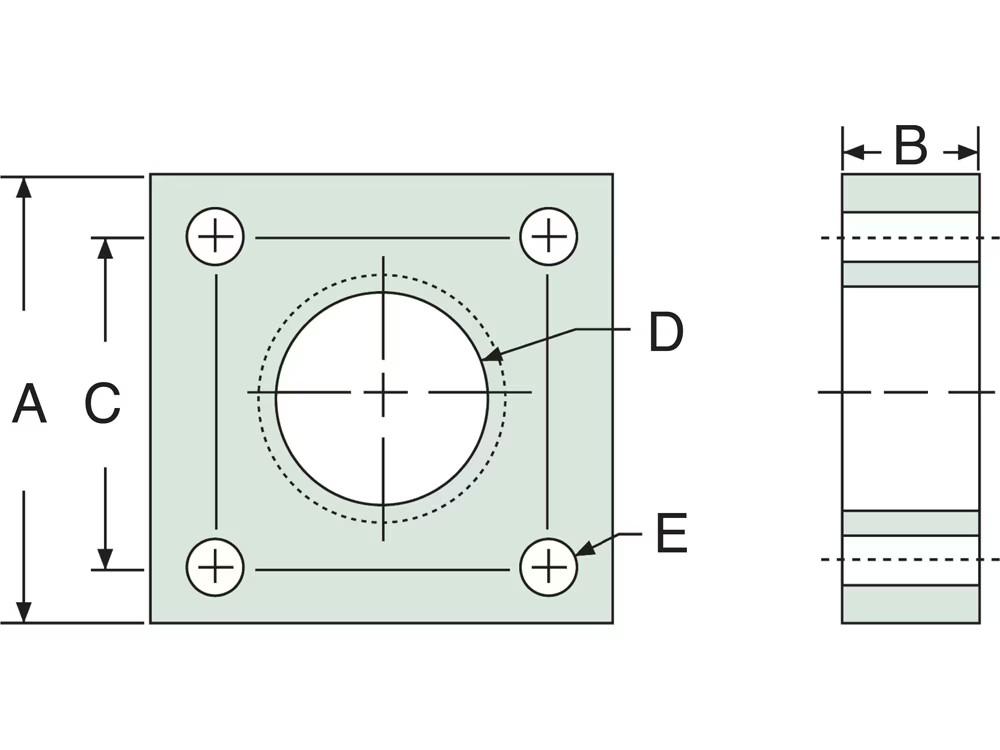 Dimension diagram for BR25