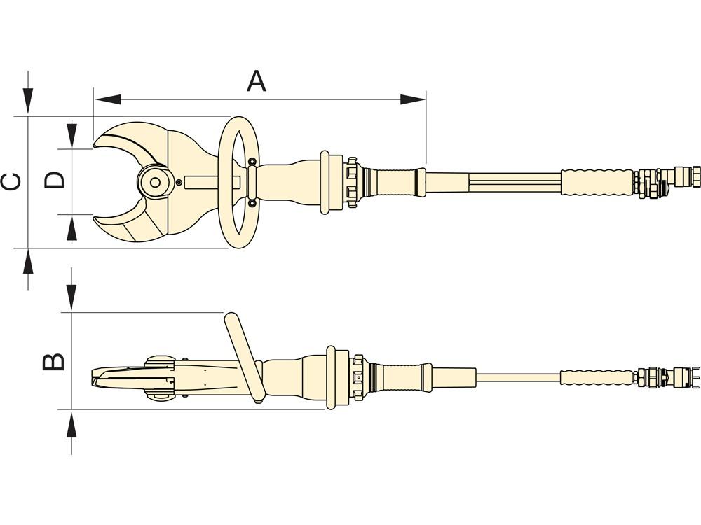 Dimension diagram for EDCH130
