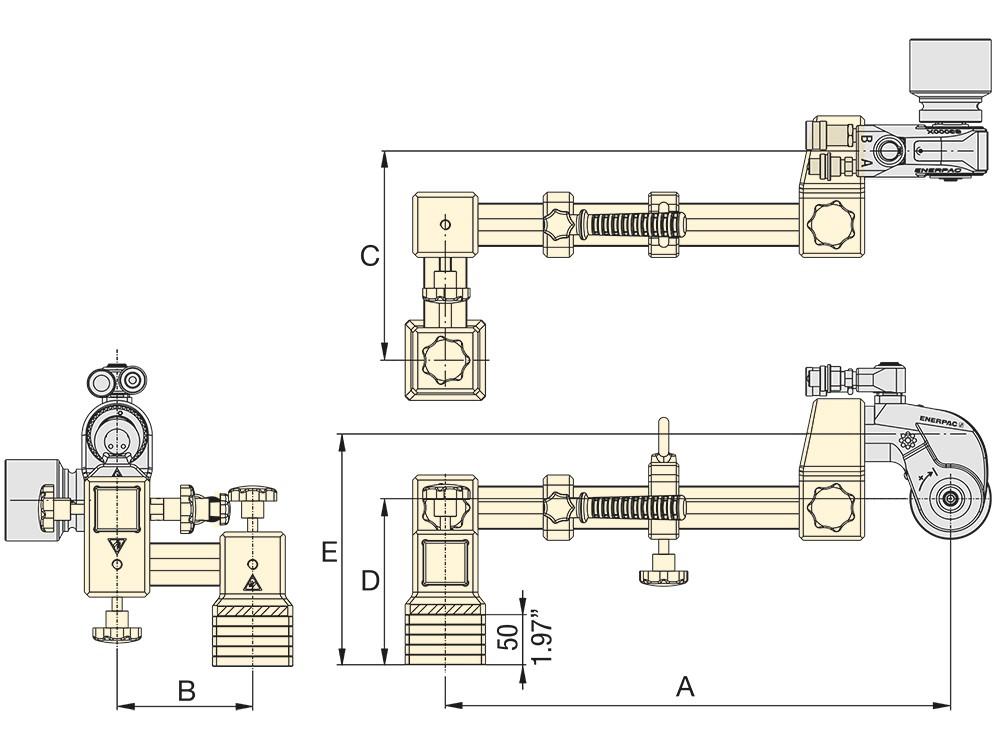 Dimension diagram for ERAK8000