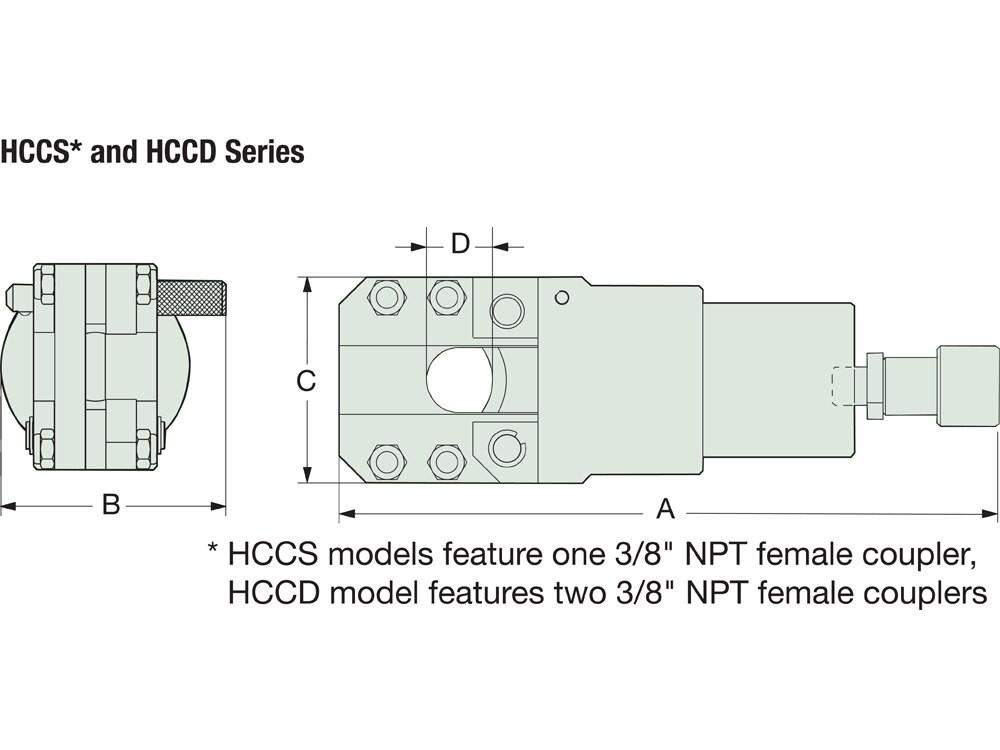 Dimension diagram for HCCS3500