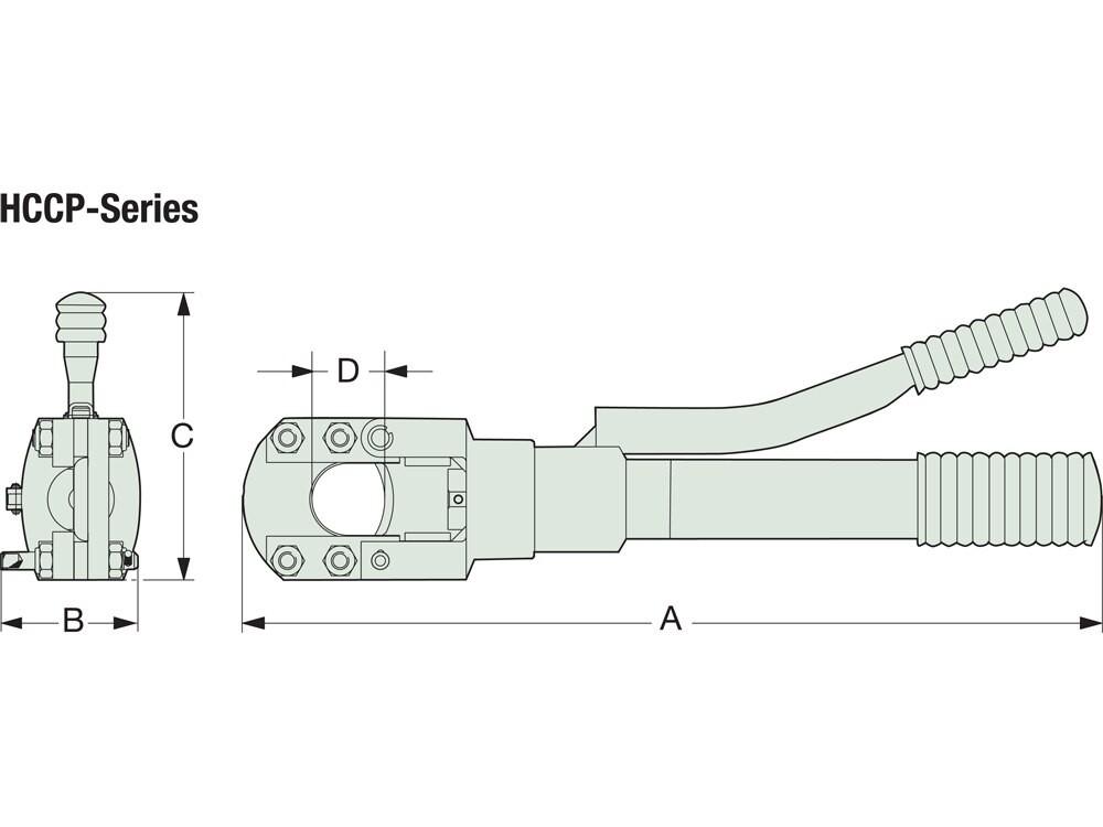 Dimension diagram for HCCP3000