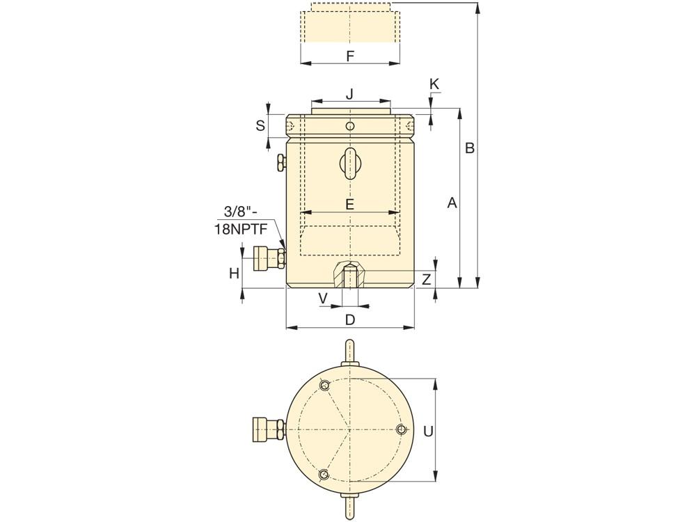 Dimension diagram for HCL80012