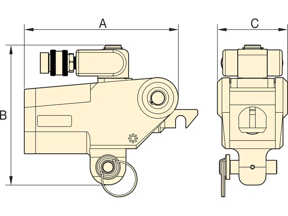 Dimension diagram for HMT13000