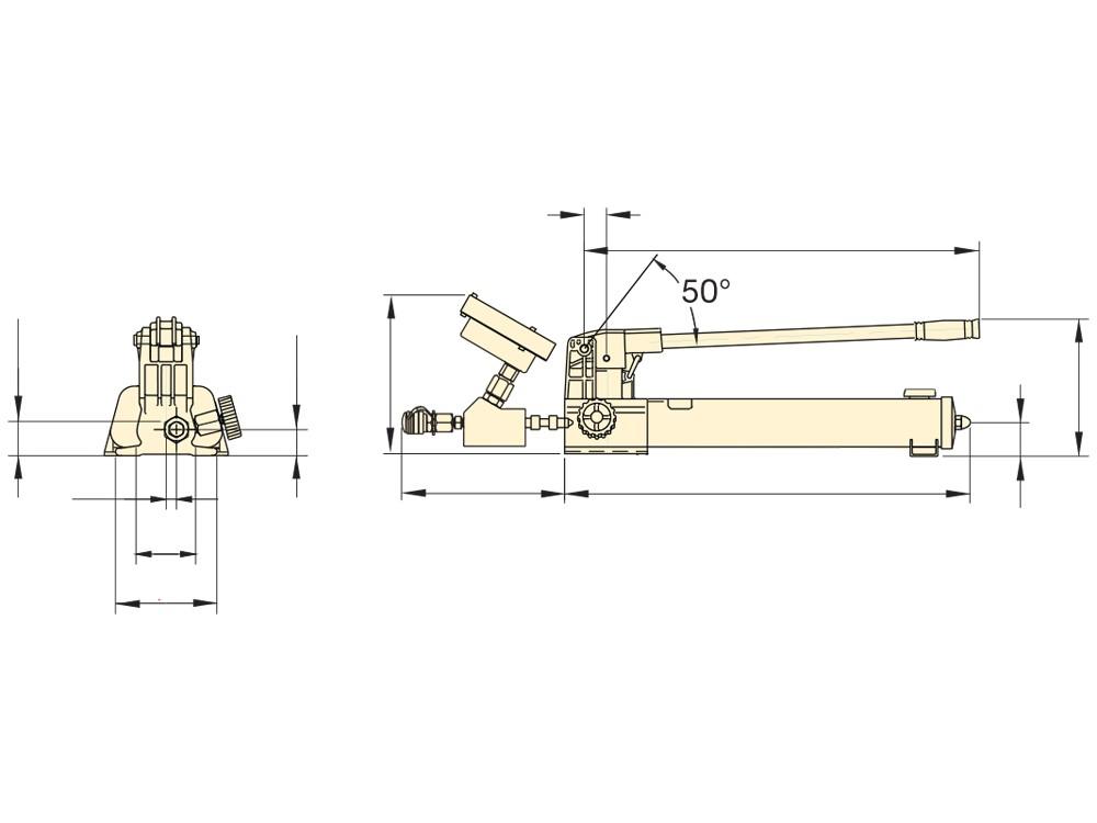 Dimension diagram for HPT1500