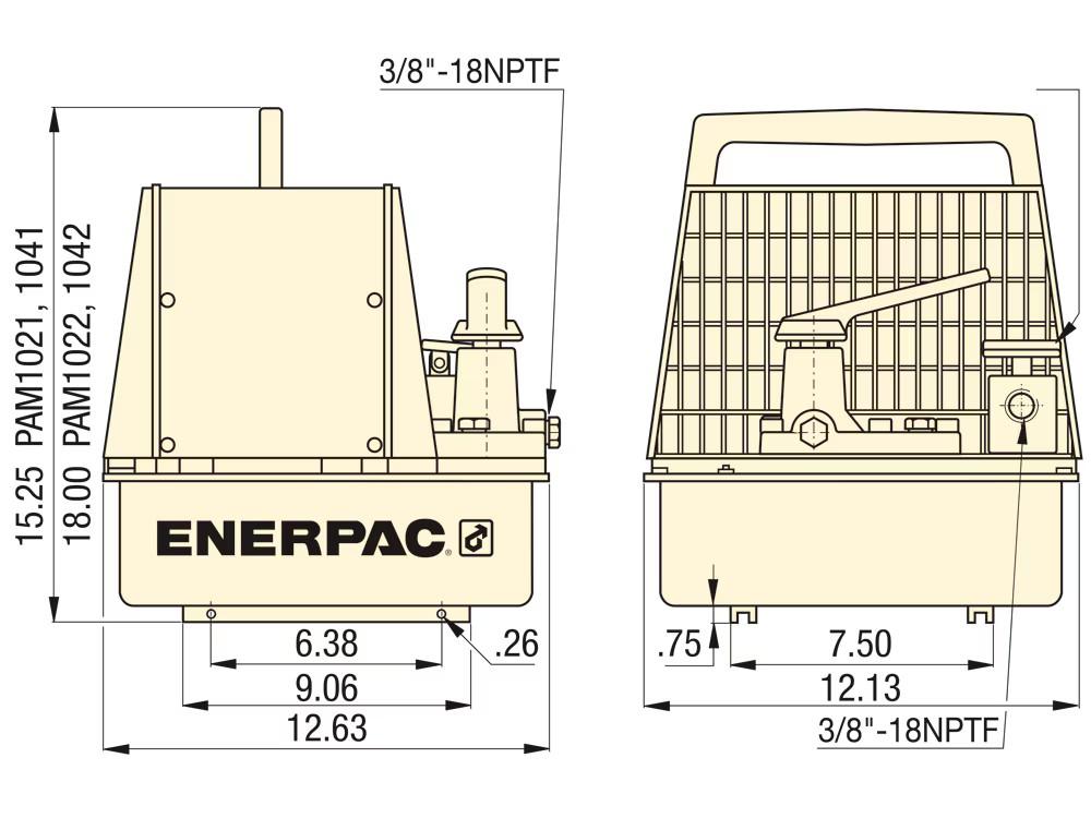 Dimension diagram for PAM1021