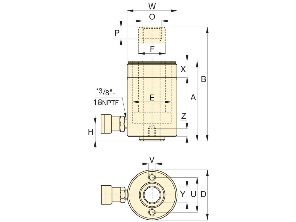 Dimension diagram for RCH123