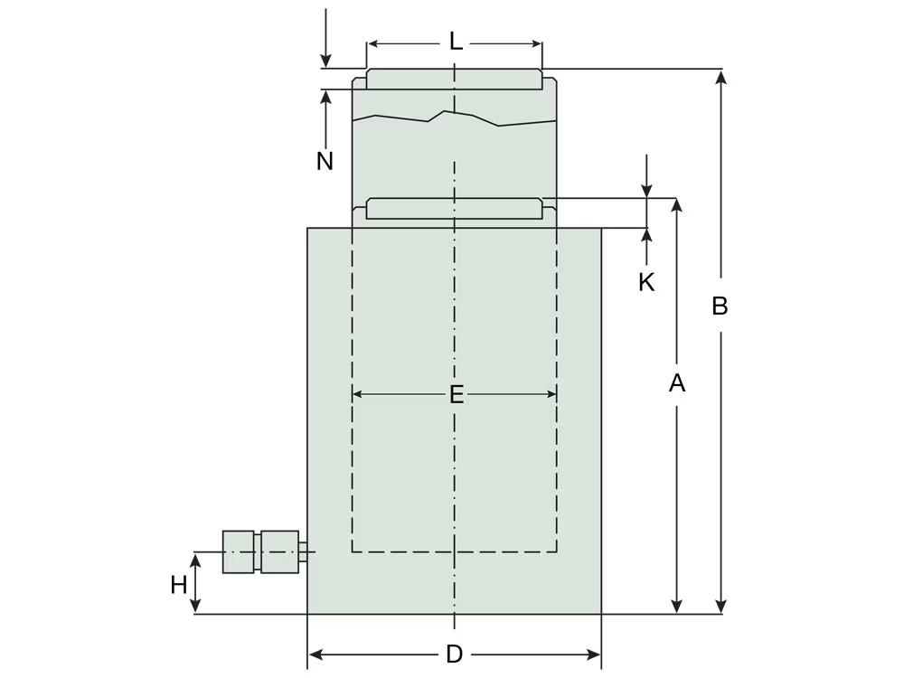 Dimension diagram for RCX10006