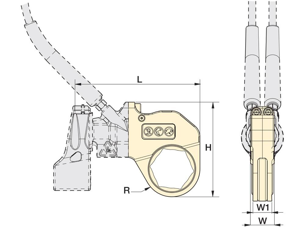 Dimension diagram for RLP1104SL