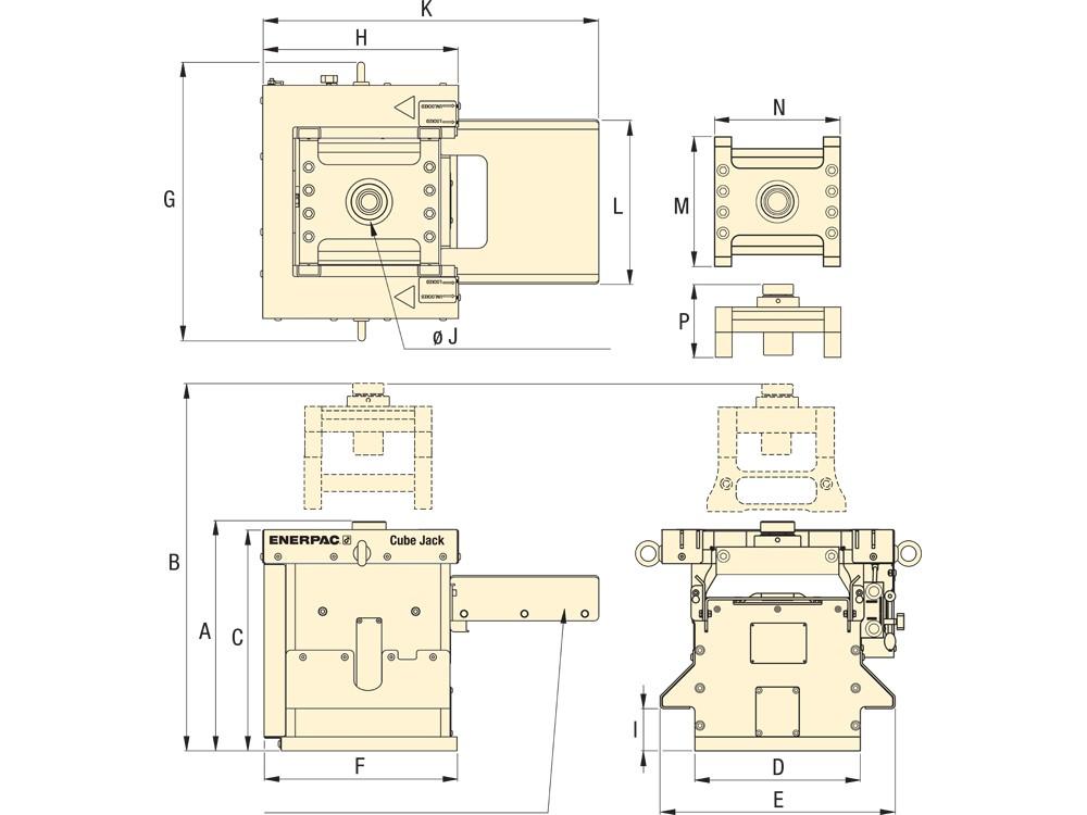 Dimension diagram for SCJ-100