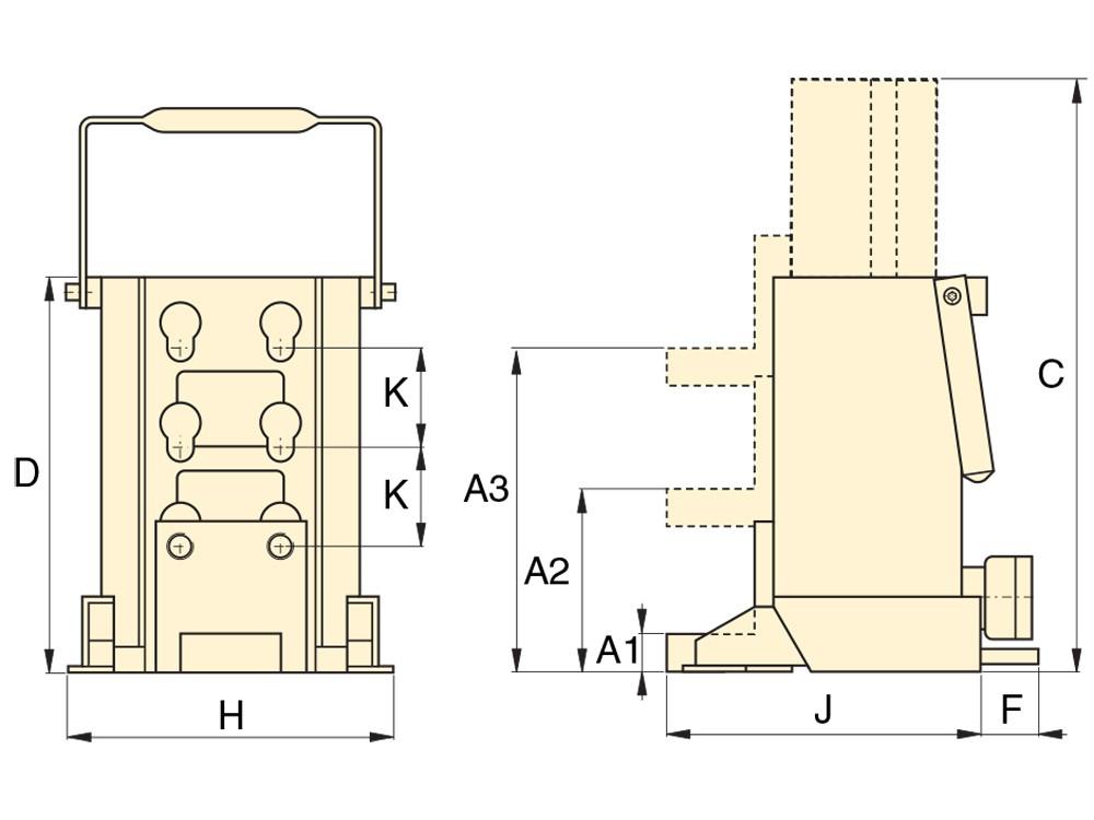 Dimension diagram for SOH106