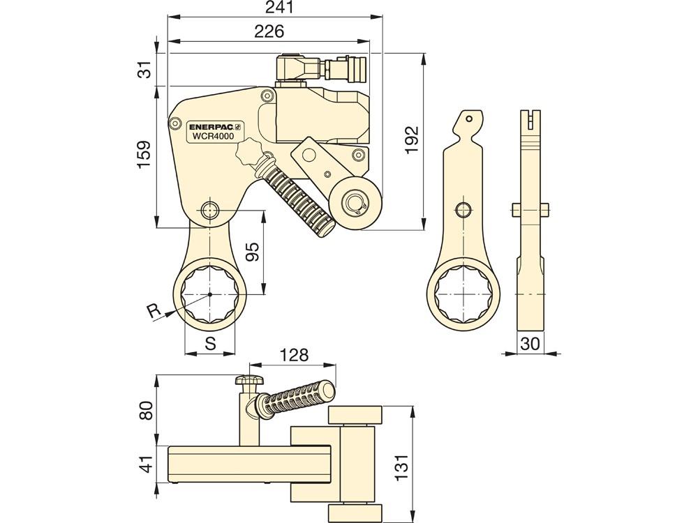 Dimension diagram for CR400