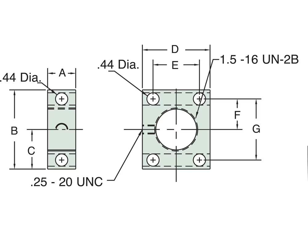 Imperial dimension diagram for BR5