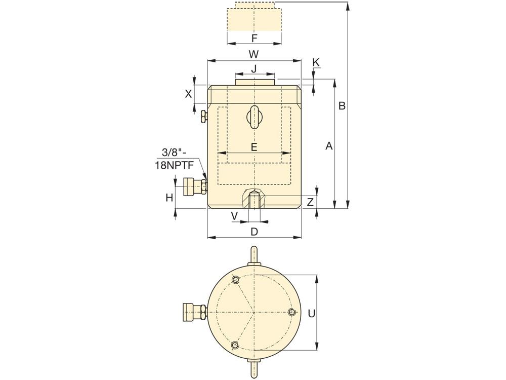 Dimension diagram for HCG100010