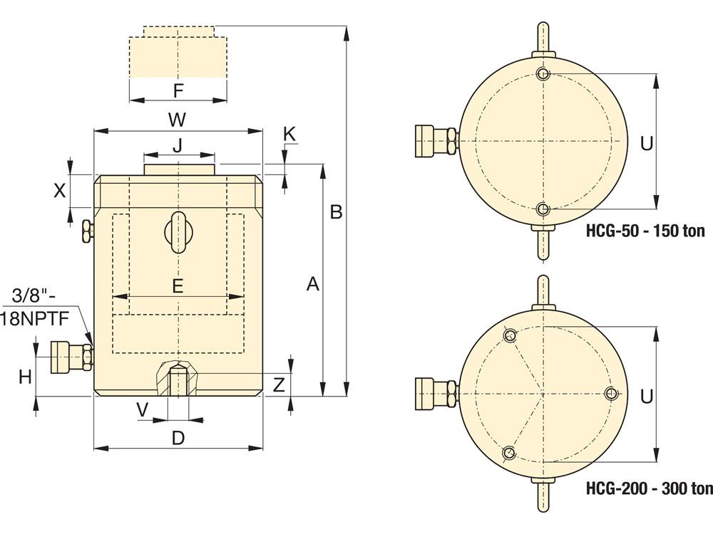 Dimension diagram for HCG1504