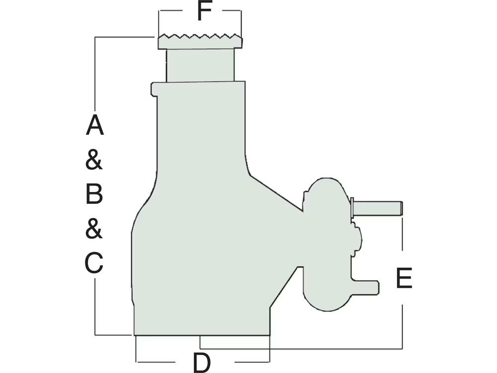 Dimension diagram for JJ2510C