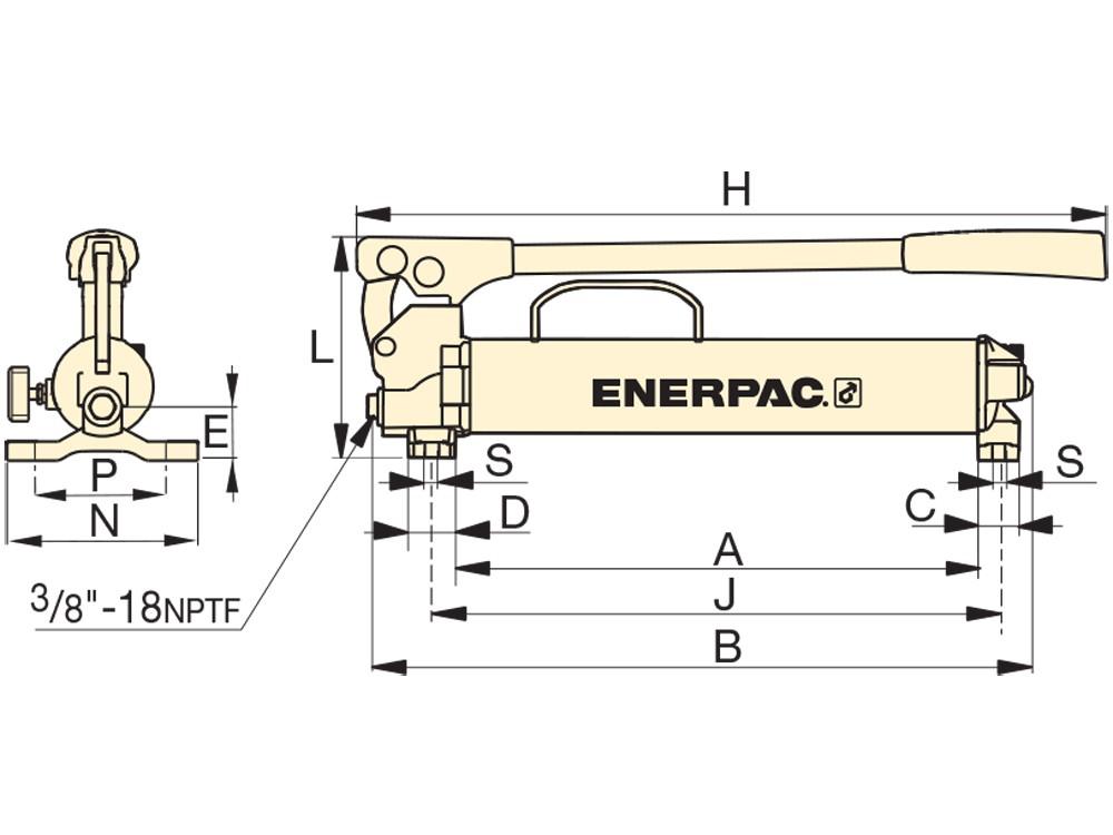 Dimension diagram for P18