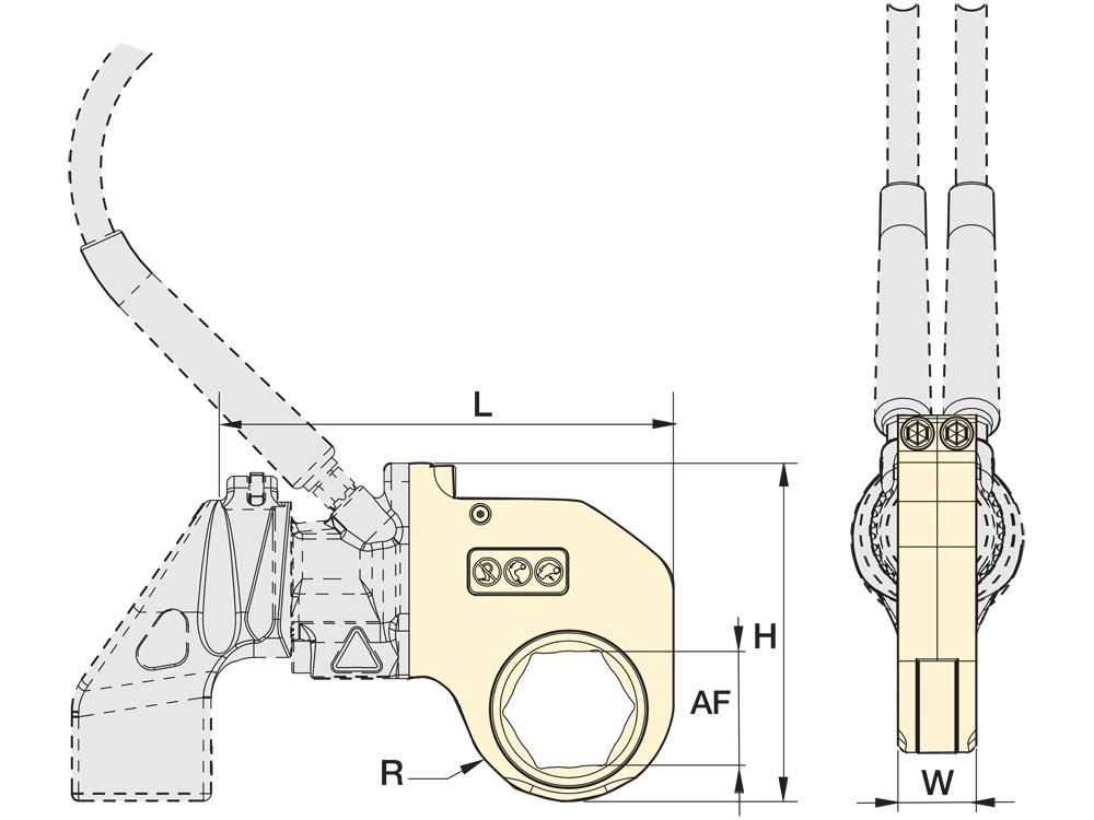 Dimension diagram for P51