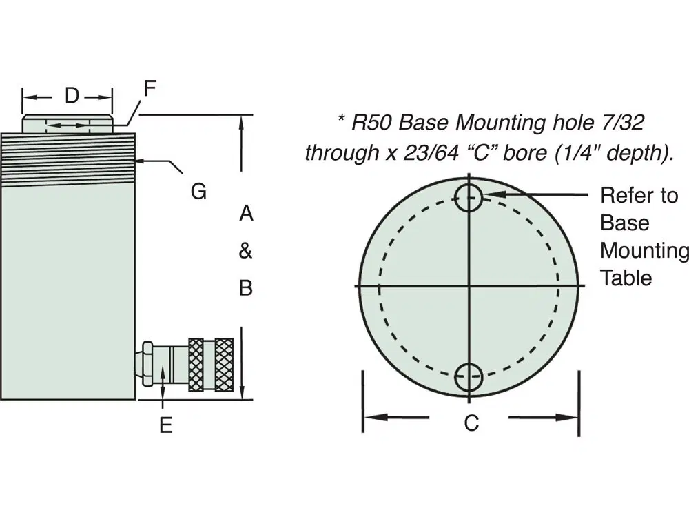 Imperial dimension diagram for R251