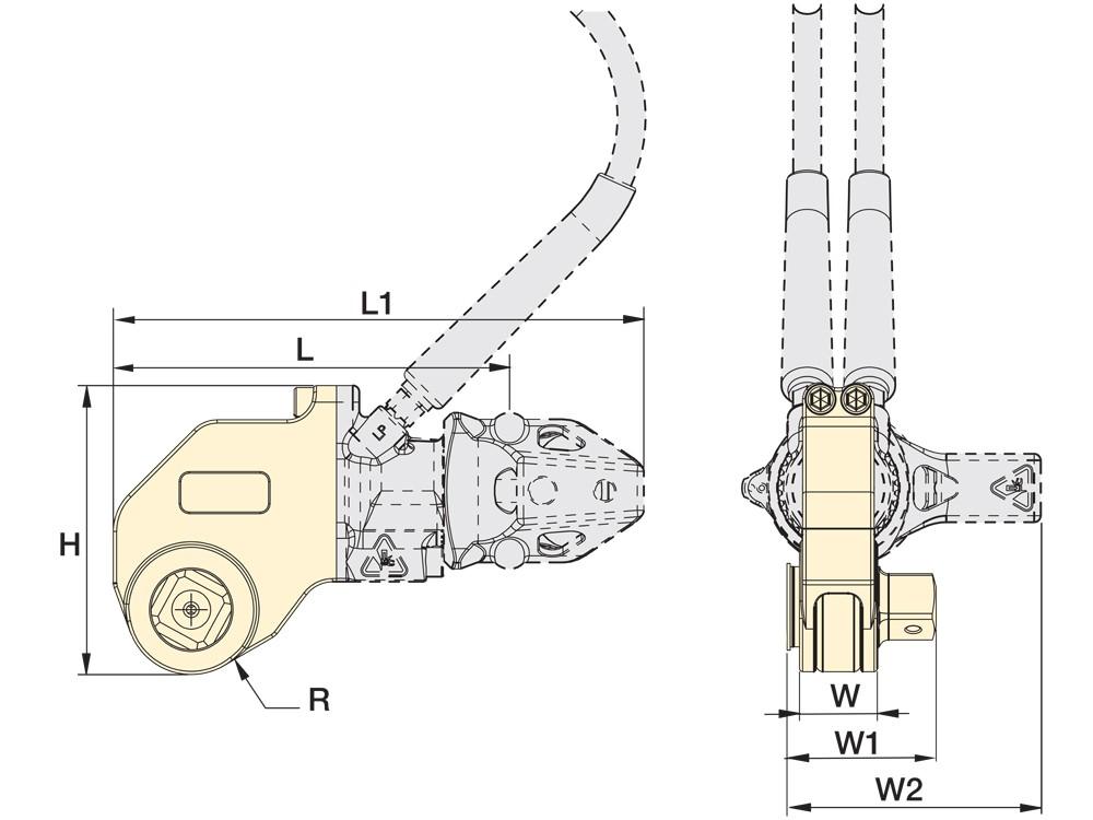 Dimension diagram for RSQ1500
