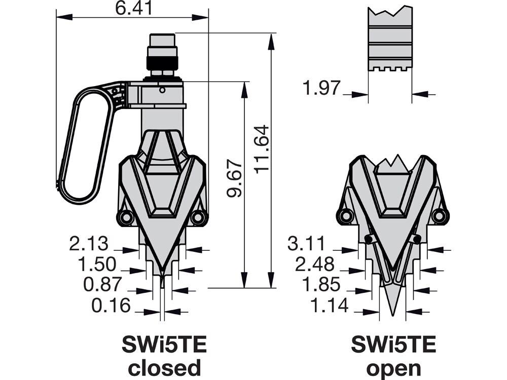Imperial dimension diagram for SWI5TE-S