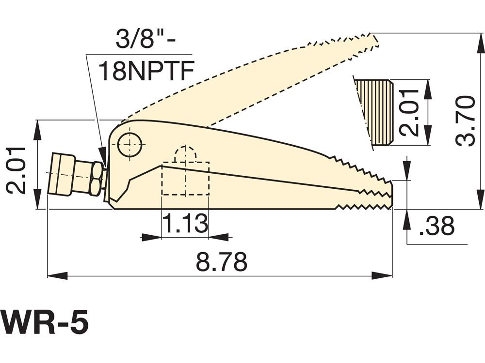 Imperial dimension diagram for WR5