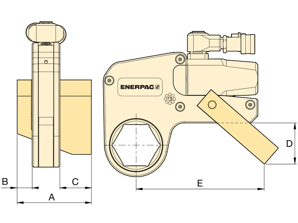 Dimension diagram for P20