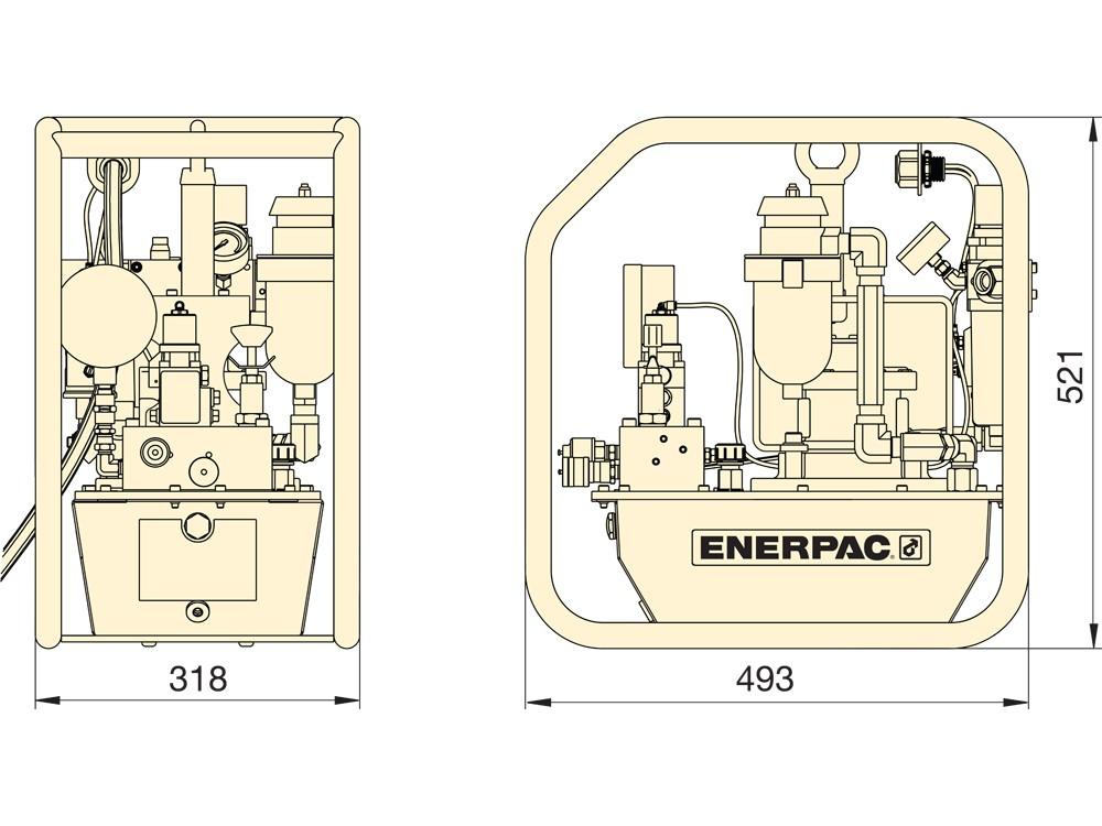 Dimension diagram for ZA4208TX-Q