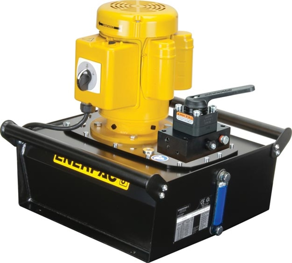 Ze3208mb Electric Hydraulic Pump 3 2 Manual Valve Without Electric Box Or Lcd 2 0 Gallon Usable Oil 40 In3 Min Oil Flow At 10 000 Psi 115v Enerpac
