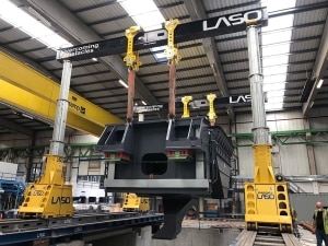 160 Ton Automotive Presses Precisely Lifted and Positioned with a Hydraulic Gantry and Side Shifts