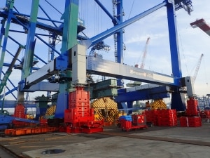 Extending the Height of a Container Crane with a Jack-Up System